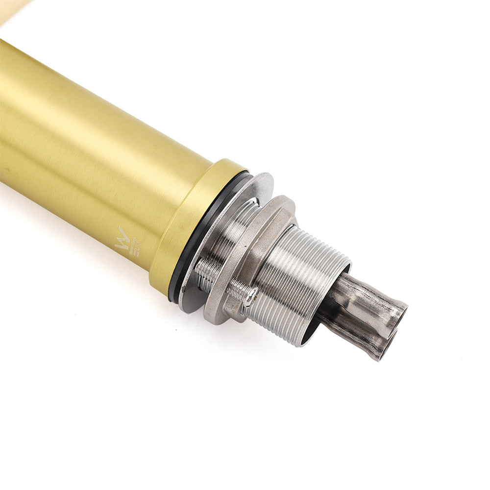 WELS Brushed Gold Short Square Basin Mixer Vanity Sink Faucet Spout Laundry Tap