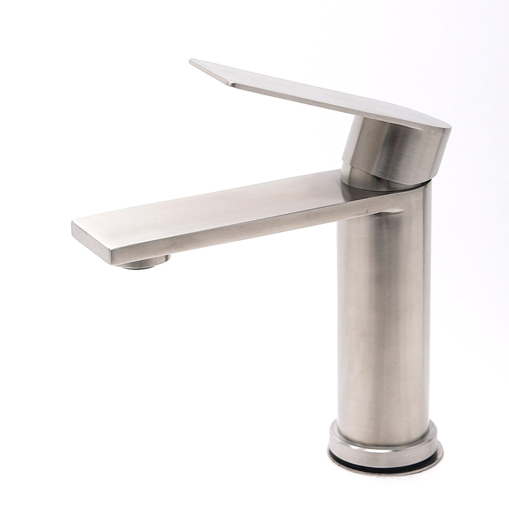 WELS Brushed Nickel Laundry Standard Basin Mixer Vanity Sink Faucet Spout Tap