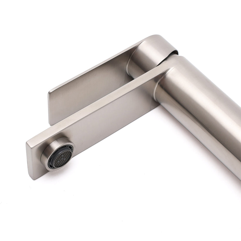 WELS Brushed Nickel Laundry Standard Basin Mixer Vanity Sink Faucet Spout Tap