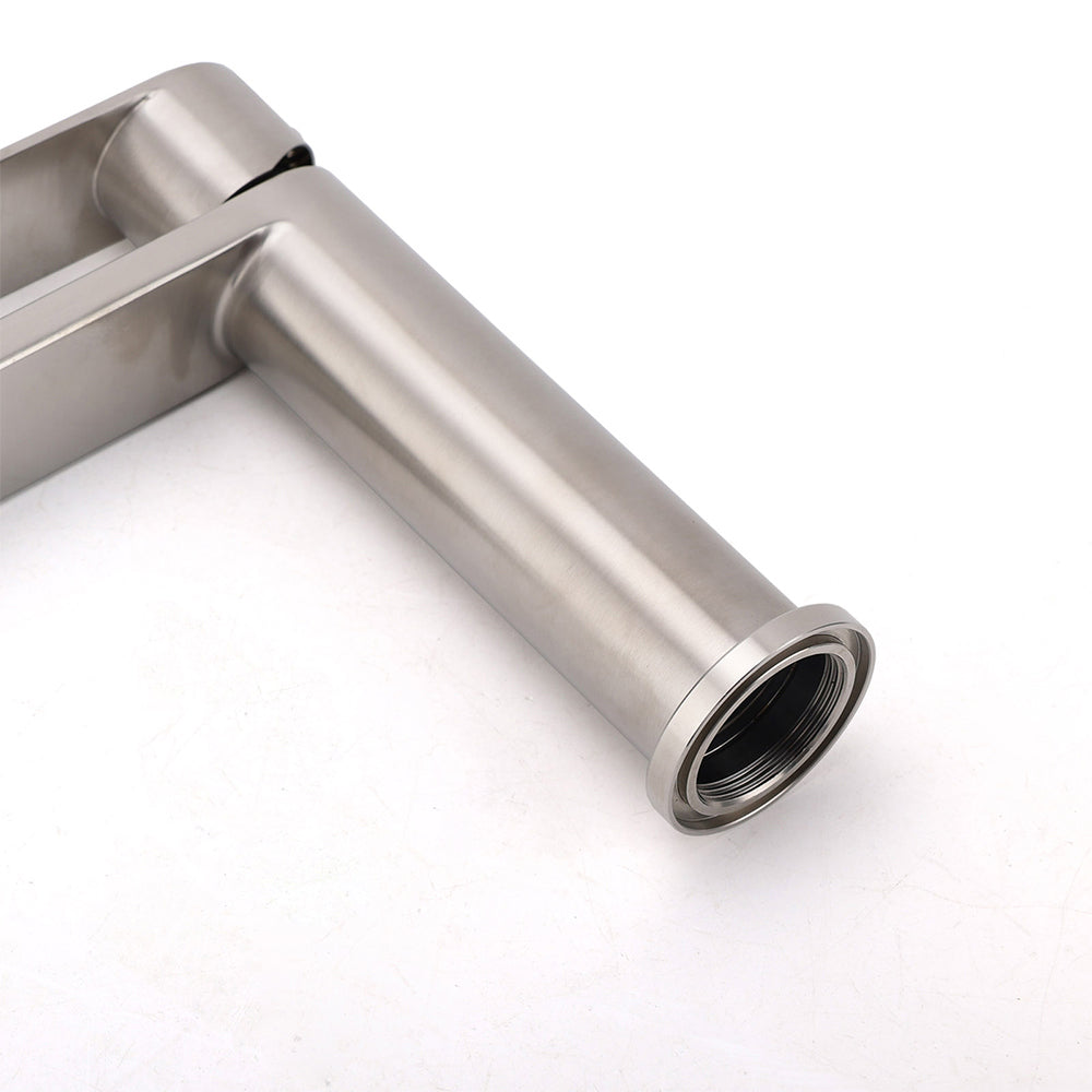 Brushed Nickel Standard Basin Mixer Vanity Sink Faucet Kitchen Laundry Spout Tap
