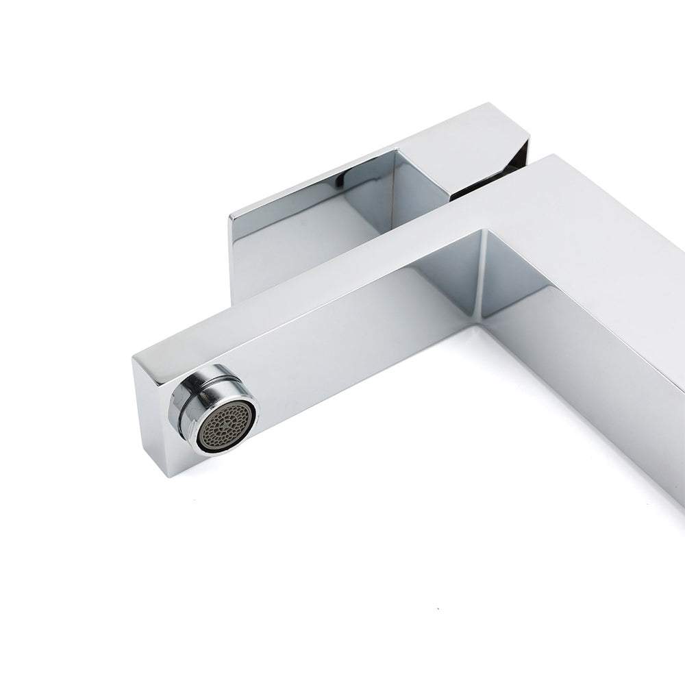 WEL Standard 6L/min Square Basin Vessel Mixer Faucet Tap Kitchen Laundry Chrome