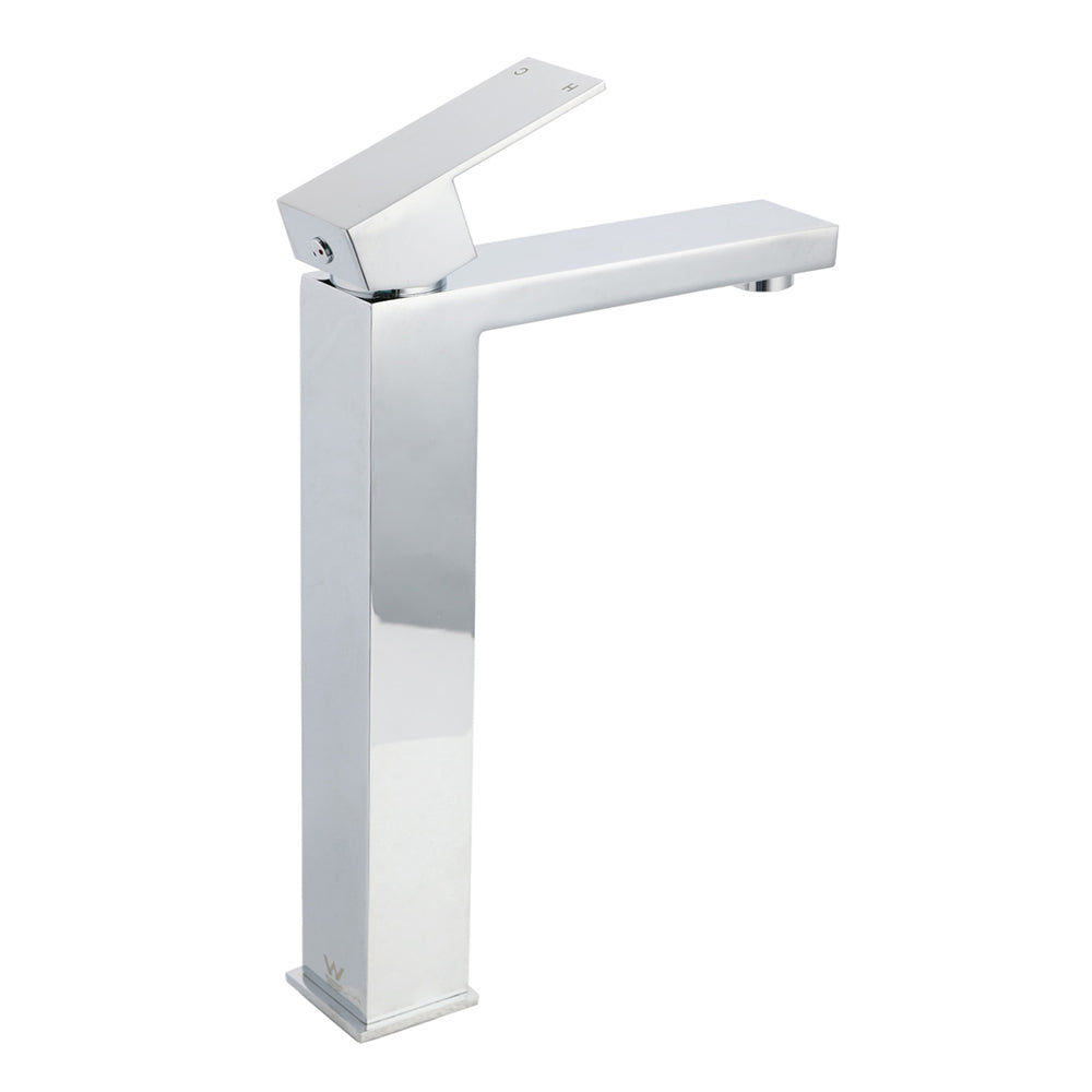 WELS 6L/m Square 310mm Tall Basin Vessel Mixer Faucet Tap Kitchen Laundry Chrome