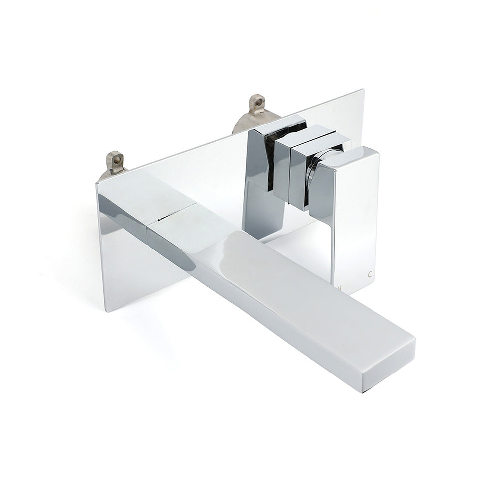 WELS 7.5L/min Basin Mixer Bathroom Vanity Brass Chrome Wall Mounted Spout Outlet