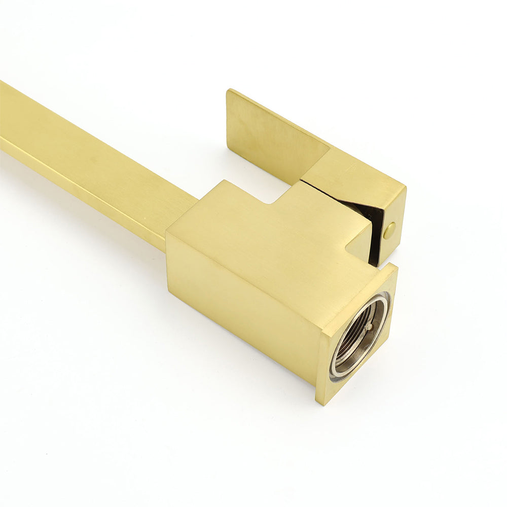 WELS Brushed Gold Gooseneck 360º Swivel Laundry Sink Kitchen Mixer Faucet Tap