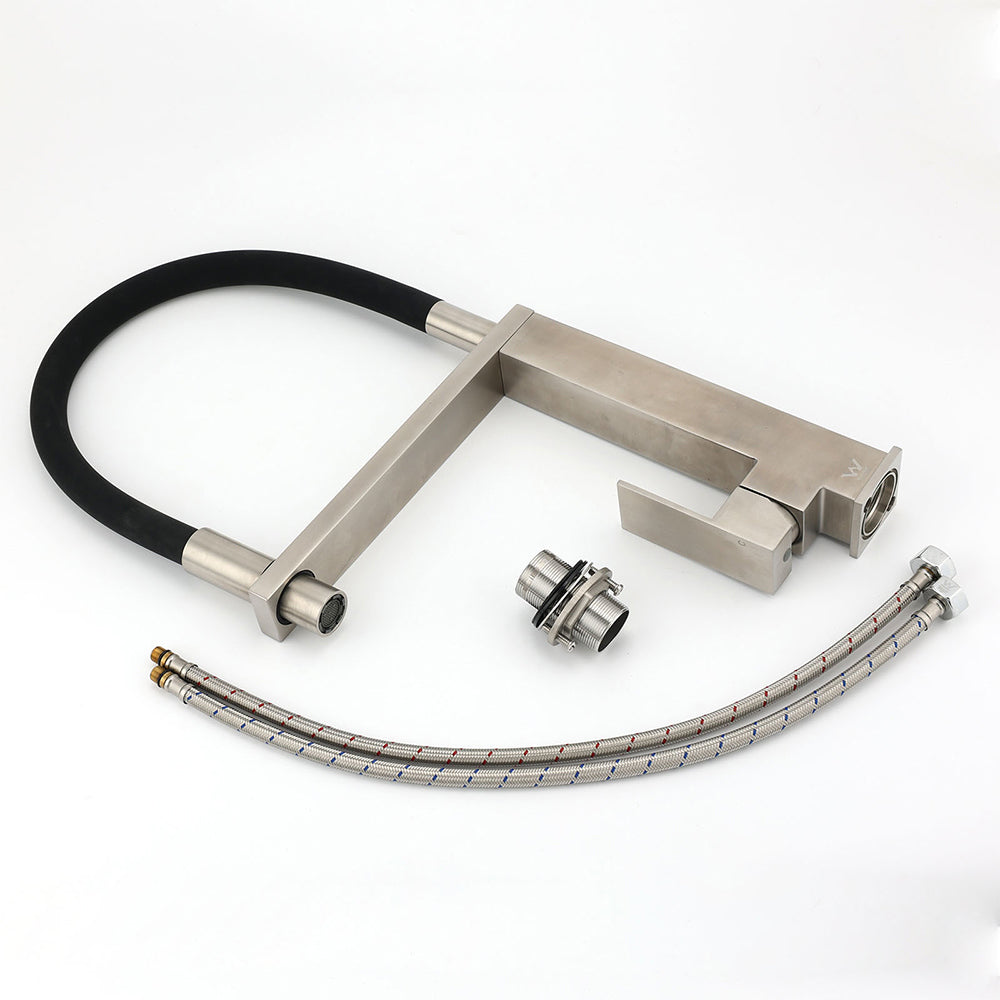 WELS 6.0L/m Chrome Kitchen Sink Basin Mixer Swivel Faucet Tapware Pull Out Spout