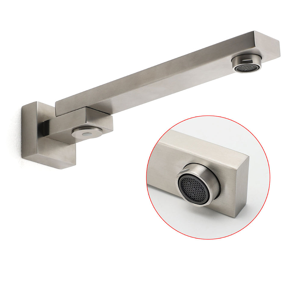 Brushed Nickel Square Stainless Steel Swivel Spout Bathtub Bubble Faucet Outlet