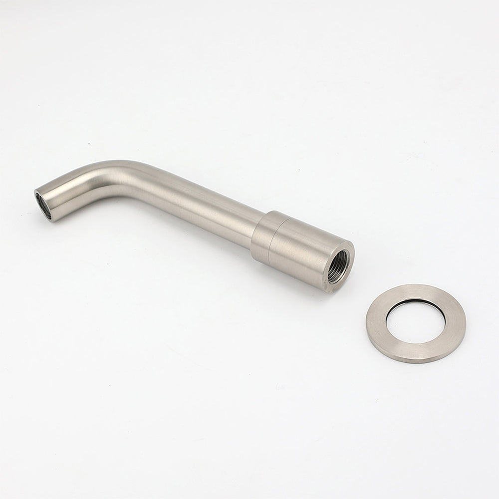 Brushed Nickel Silver Round Swivel Basin Faucet Bubble Water Outlet Bath Tub Spout