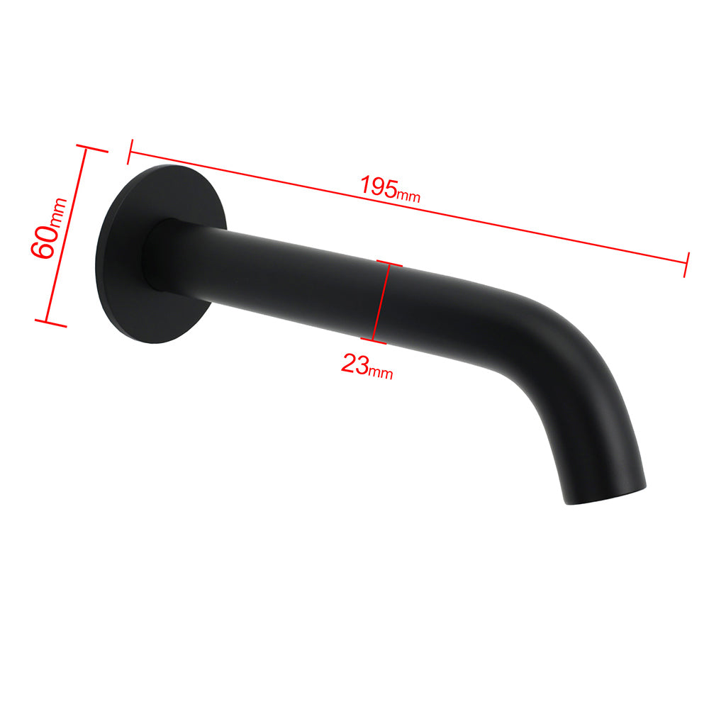 Matt Black Round Basin Faucet Bubble Water Outlet Stainless Steel Bath Tub Spout