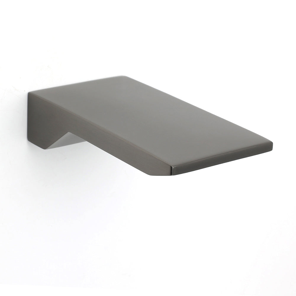 Gun Metal Grey Square Stainless Steel Bathtub Flat Spout Waterfall Filler Outlet