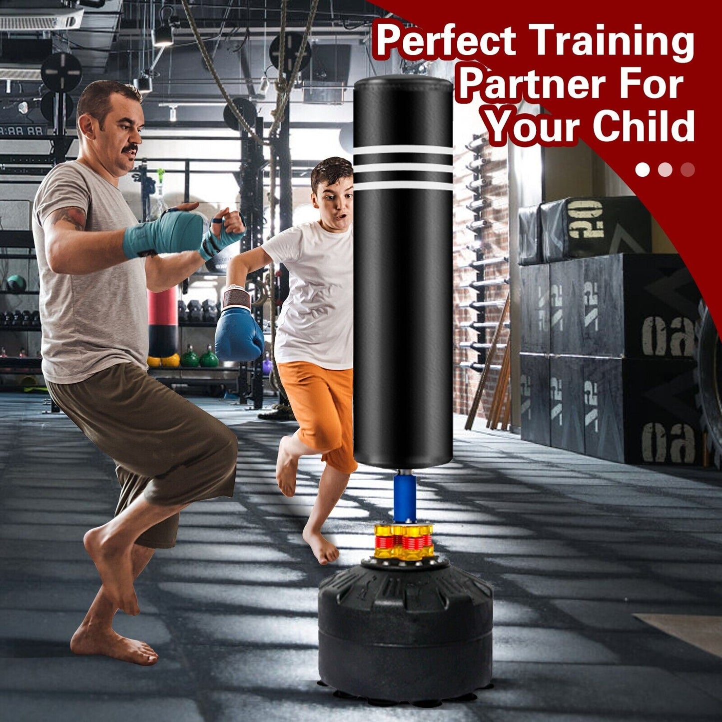 Punching Bag Stand for Adults & Kids - Boxing Training Speed Kick 175cm