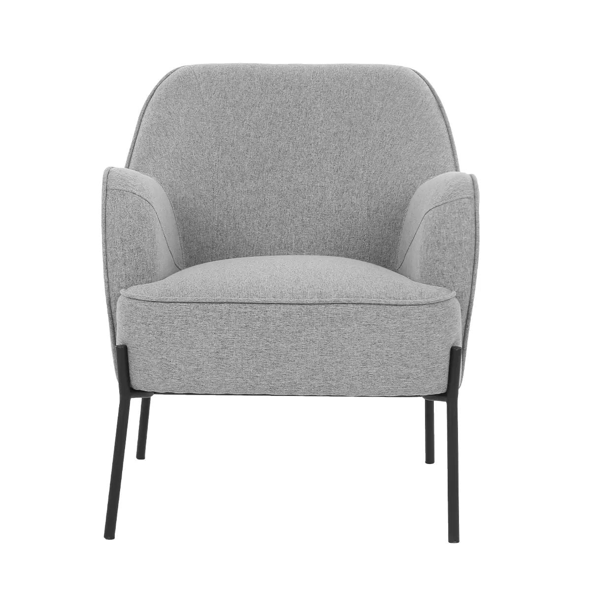 Hugo upholstered armchair light grey