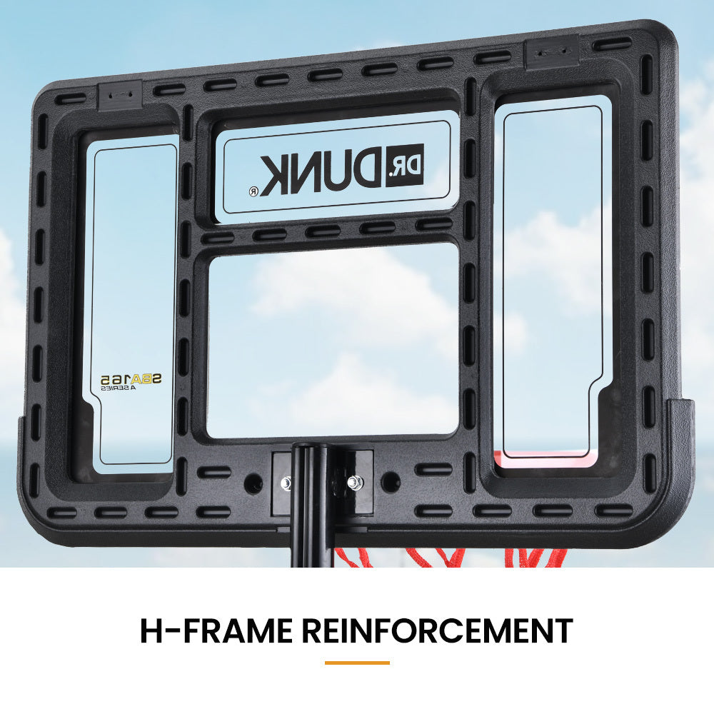 DR. DUNK Portable Kids Basketball Hoop Stand System, 1.15m to 1.60m Height Adjustable