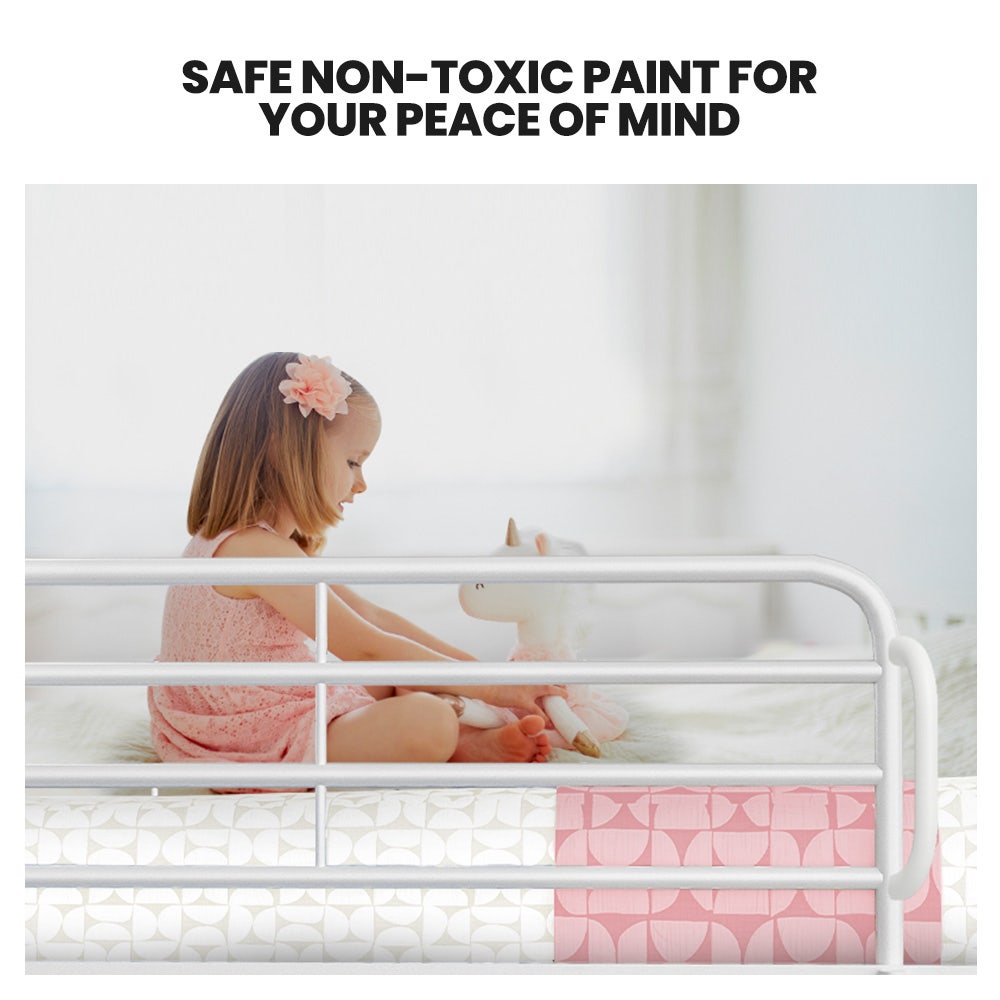 KINGSTON SLUMBER 2in1 King Single Metal Bunk Bed Frame, with Modular Design, Matte White