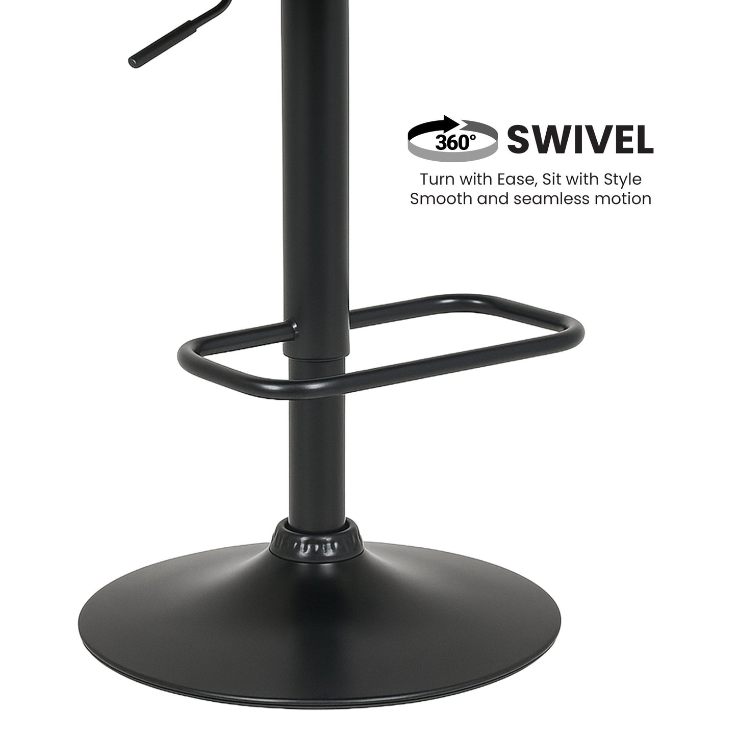 Sarantino Bentwood Walnut Barstool Leather Seat And Metal Base