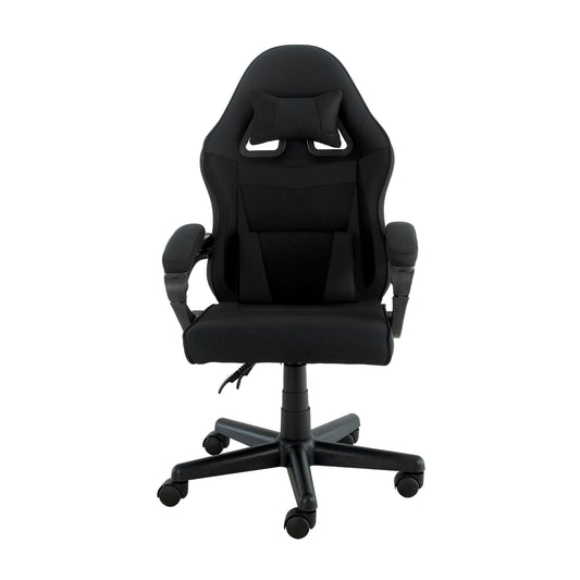 Sarantino Antre Kids Study Gaming Chair Black Adjustable Computer Desk Seat Racing Inspired-look With Adjustable Height, Ergonomic Back Support, Padded Armrests