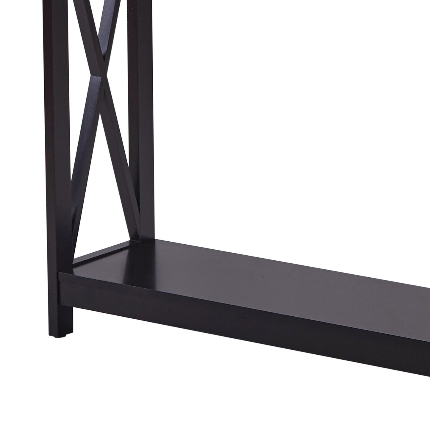 Sarantino Isla X-Frame Console Table in Black