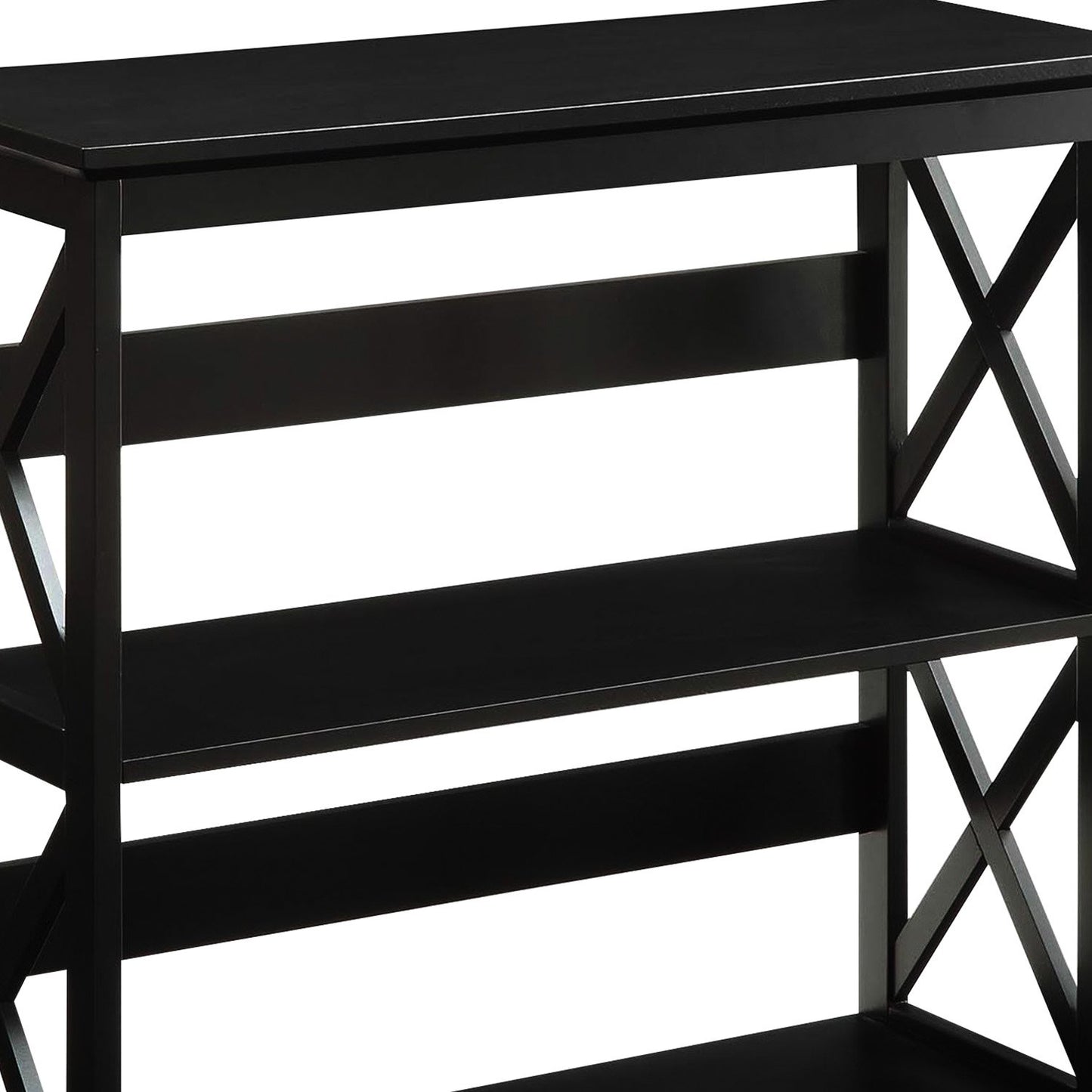 Sarantino Lucas 3-Tier Bookshelf Display Rack in Black
