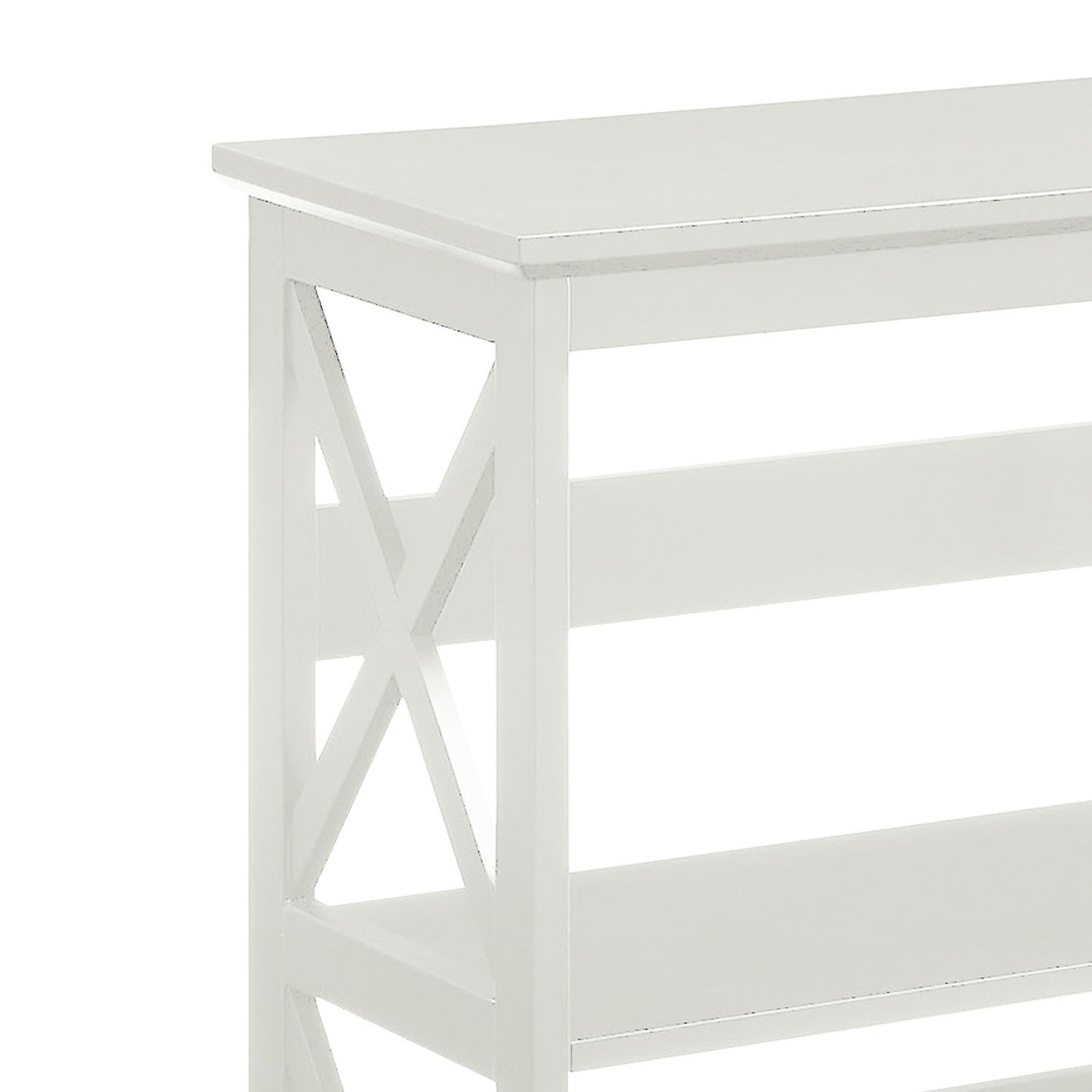 Sarantino Lucas 3-Tier Bookshelf Display Rack in White