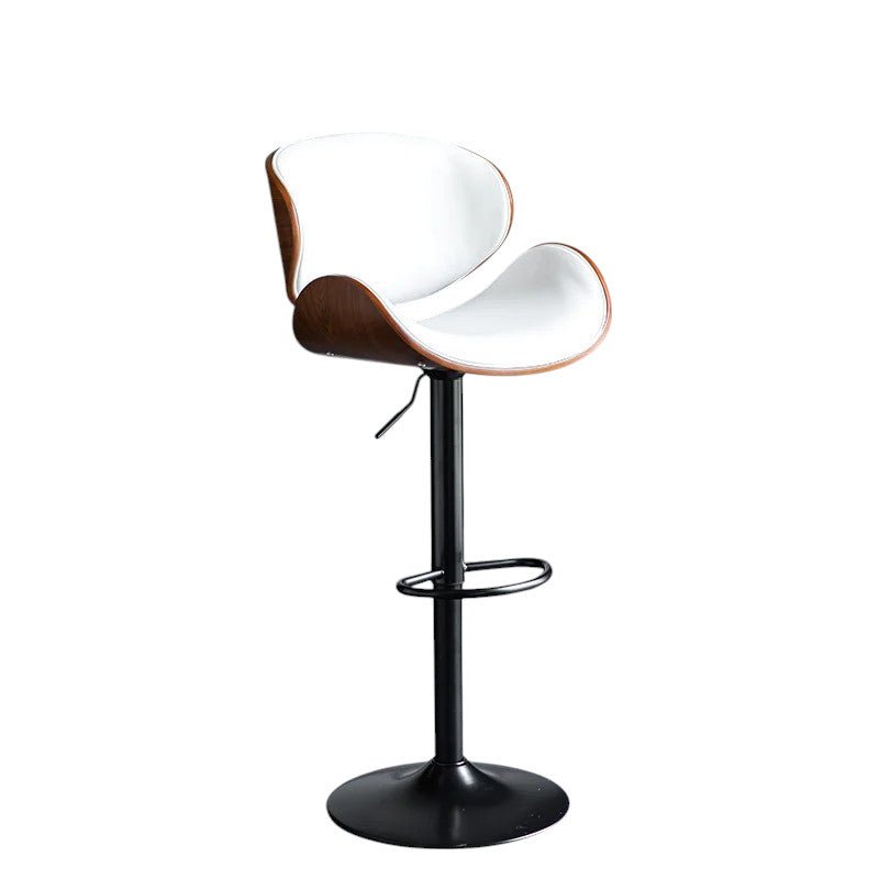 SERENITà European White Modern Bar Stools Swivel Bar Stool Chair Counter Height Barstool with 360 Degree Swivel Seat