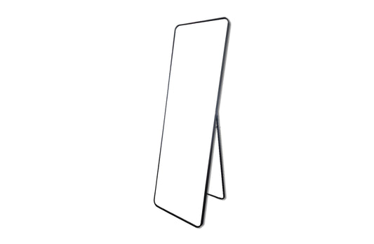 Metal Rectangle Black Free Standing Mirror - 50cm x 170cm