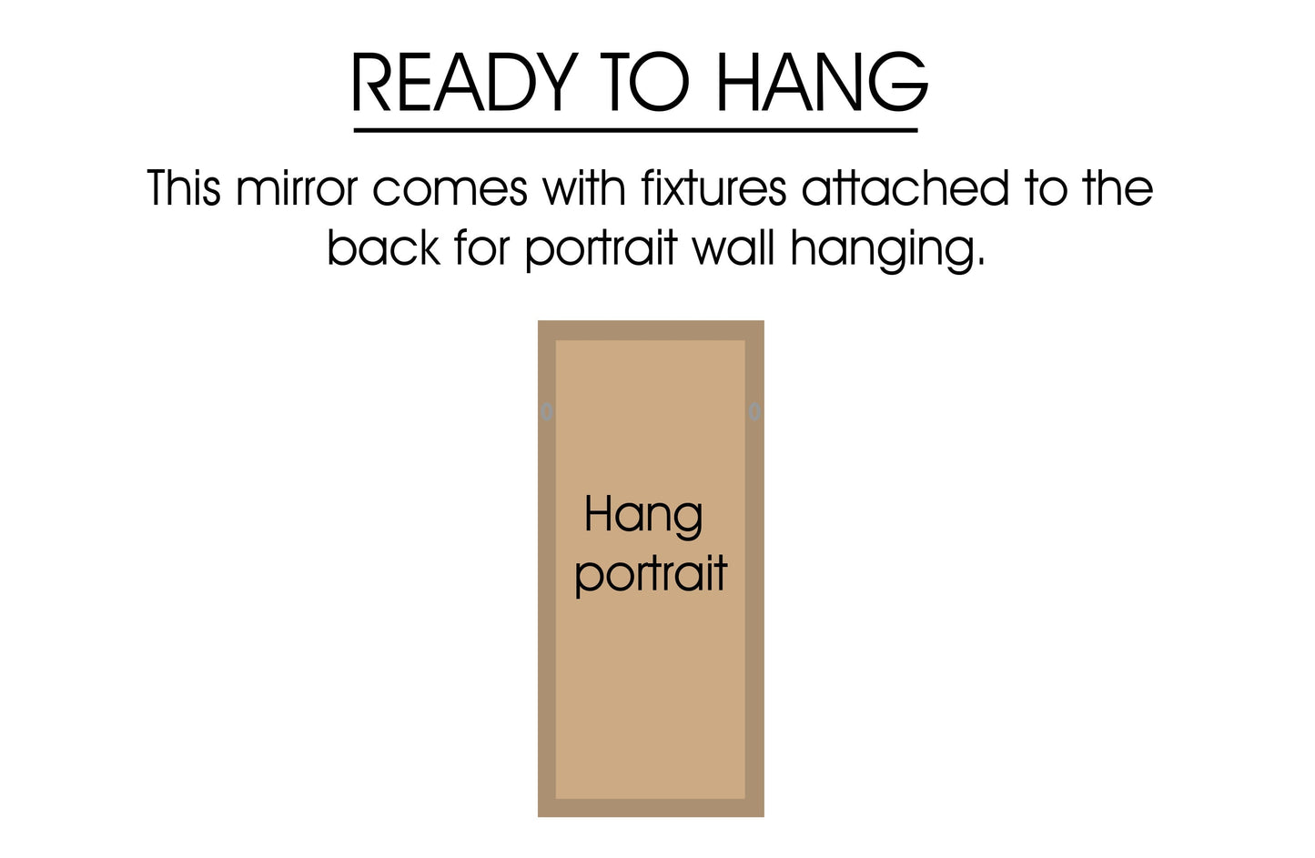 Window Style Mirror - White Circle 100cm