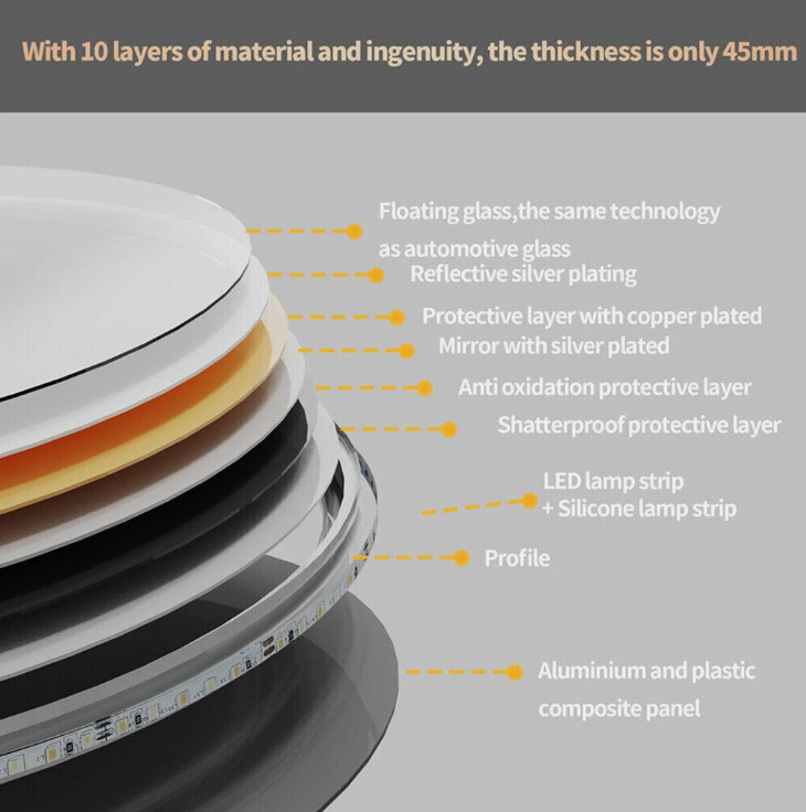 Interior Ave - 50 x 100cm Oval Frameless LED Bathroom Mirror