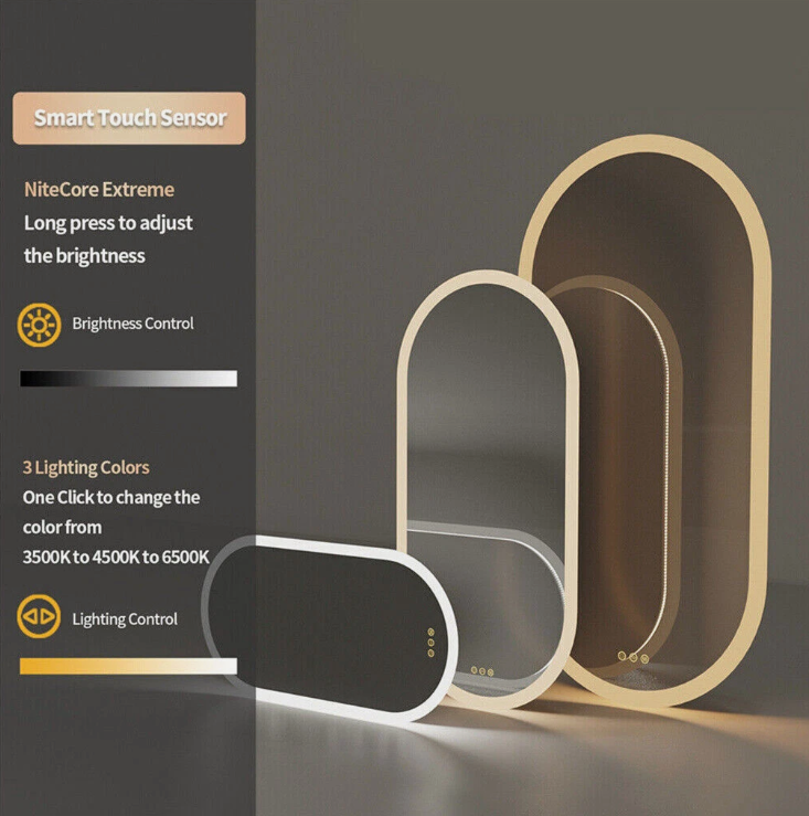 Interior Ave - 50 x 80cm Oval Frameless LED Bathroom Mirror