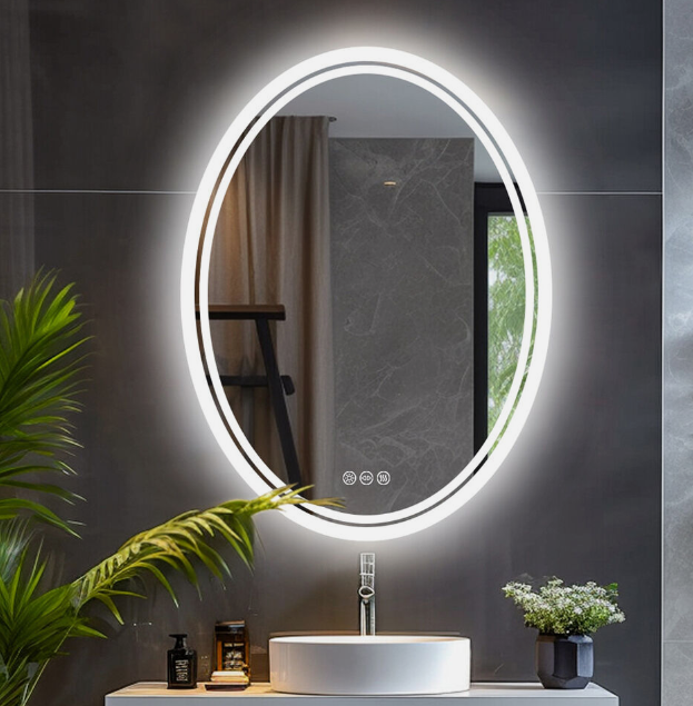 Interior Ave - 50 x 70cm Oval Frameless LED Bathroom Mirror