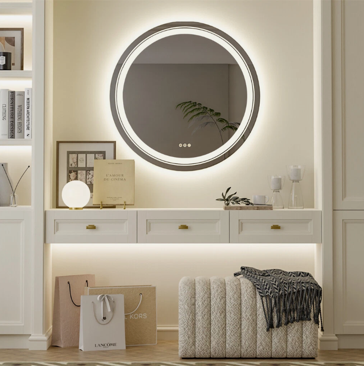 Interior Ave - 60cm Round Frameless LED Bathroom Mirror