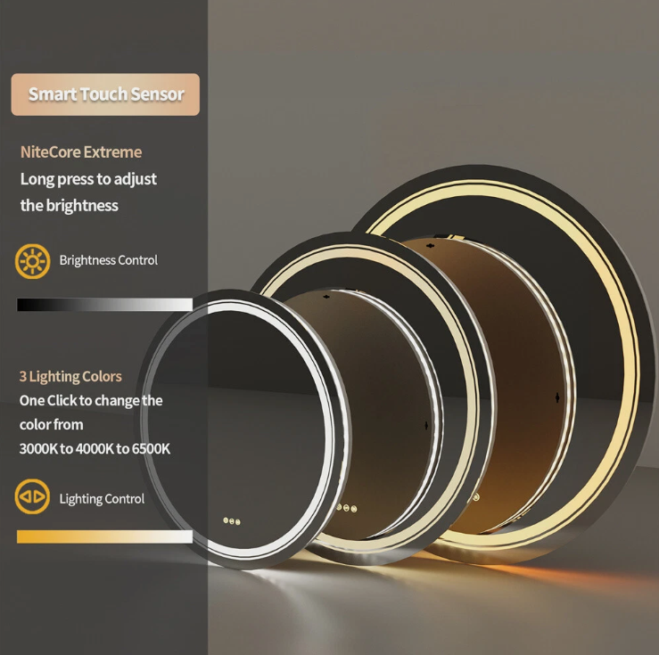 Interior Ave - 80cm Round Frameless LED Bathroom Mirror