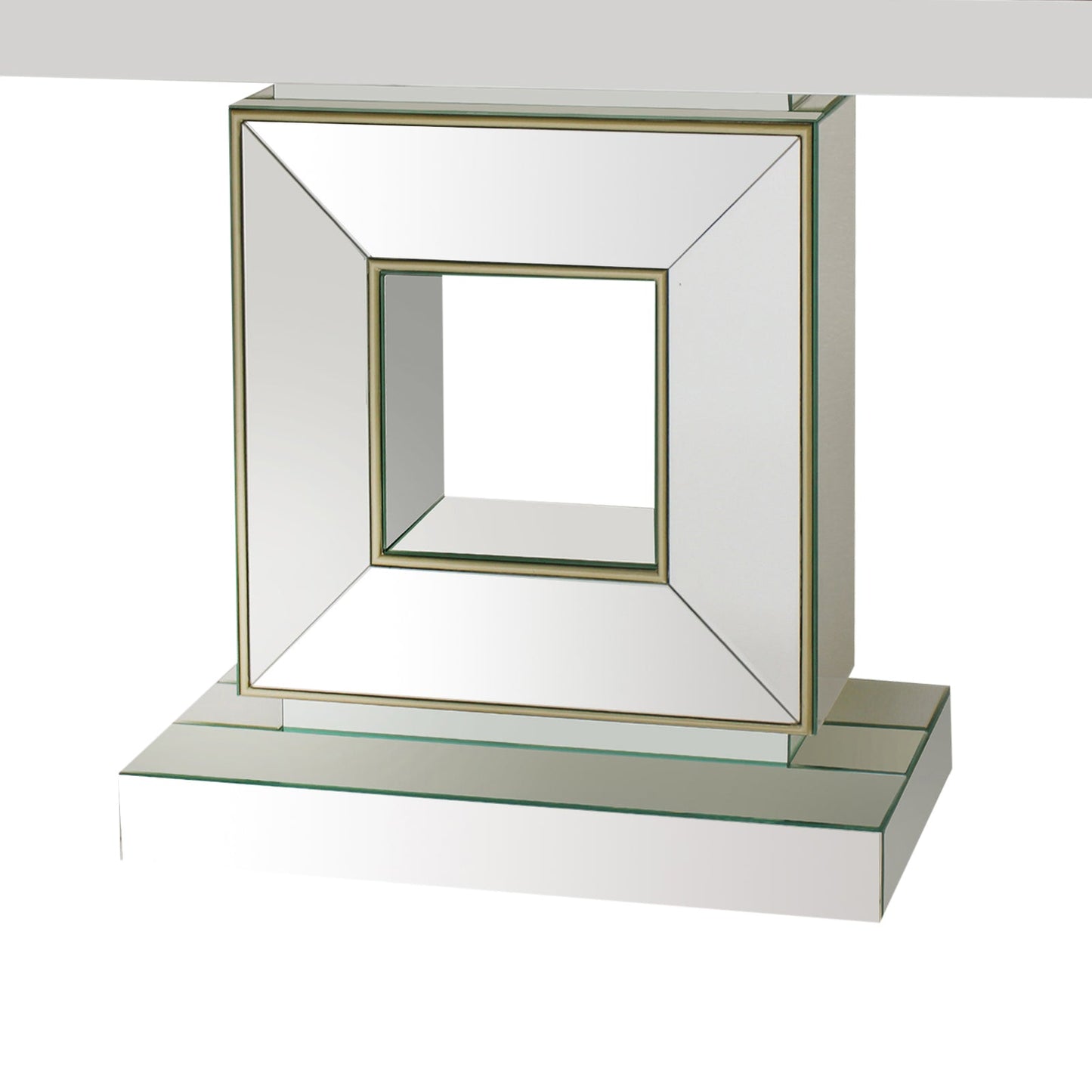 Hall Table Rectangular Shape MDF & Mirror Attractive Base