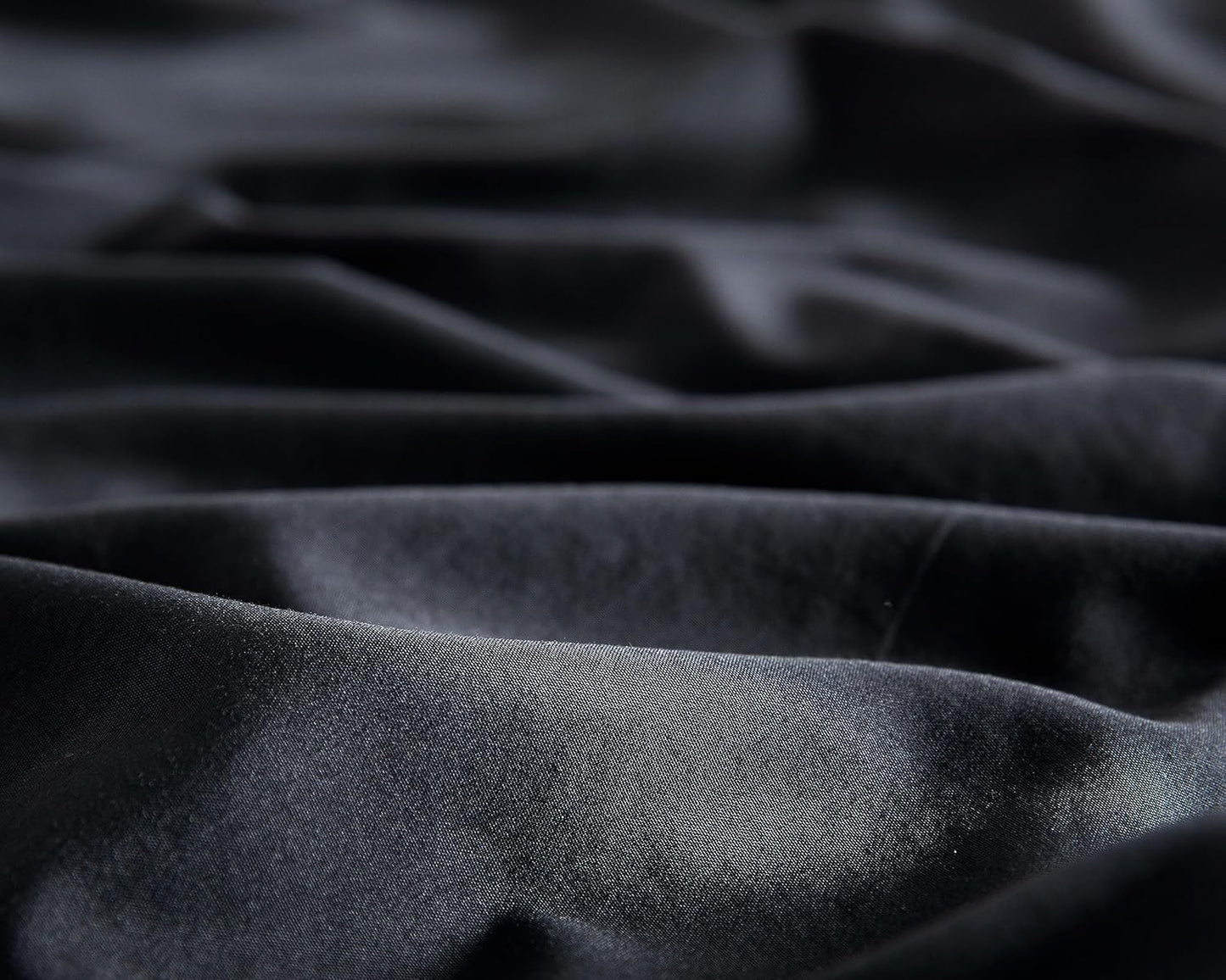 Vintage Washed Microfibre Sheet Set with 2 Pillowcases - Black - Super King