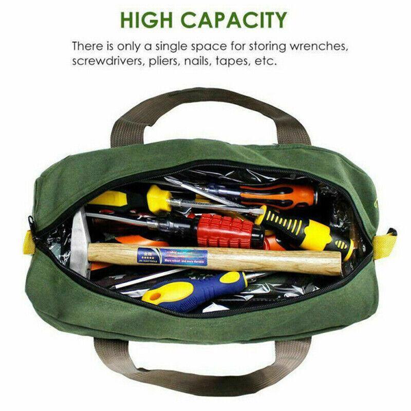 S/M/L Waterproof Tool Bag Portable Storage Toolkit Hand Heavy Case Canvas Duty - S(30*12*18CM)