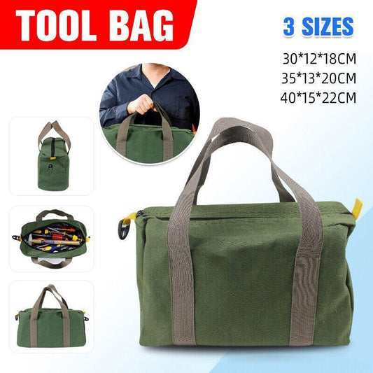 S/M/L Waterproof Tool Bag Portable Storage Toolkit Hand Heavy Case Canvas Duty - L(40*15*22CM)