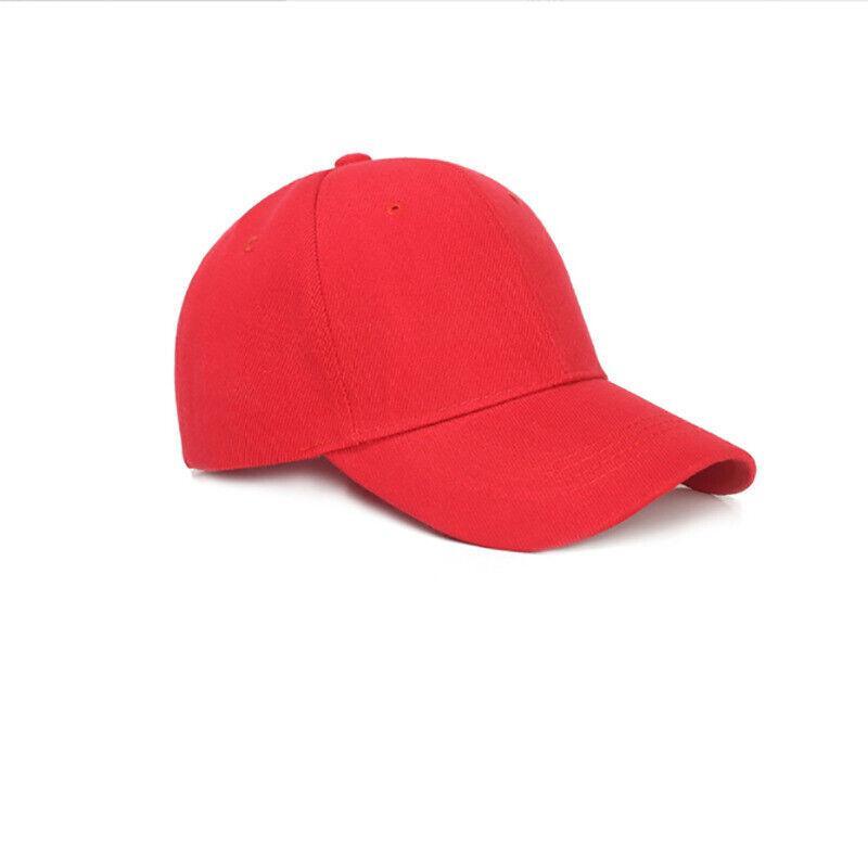Summer Multi-colour Shade Baseball Cap Outdoor Peaked Sun Visor Hat - Red