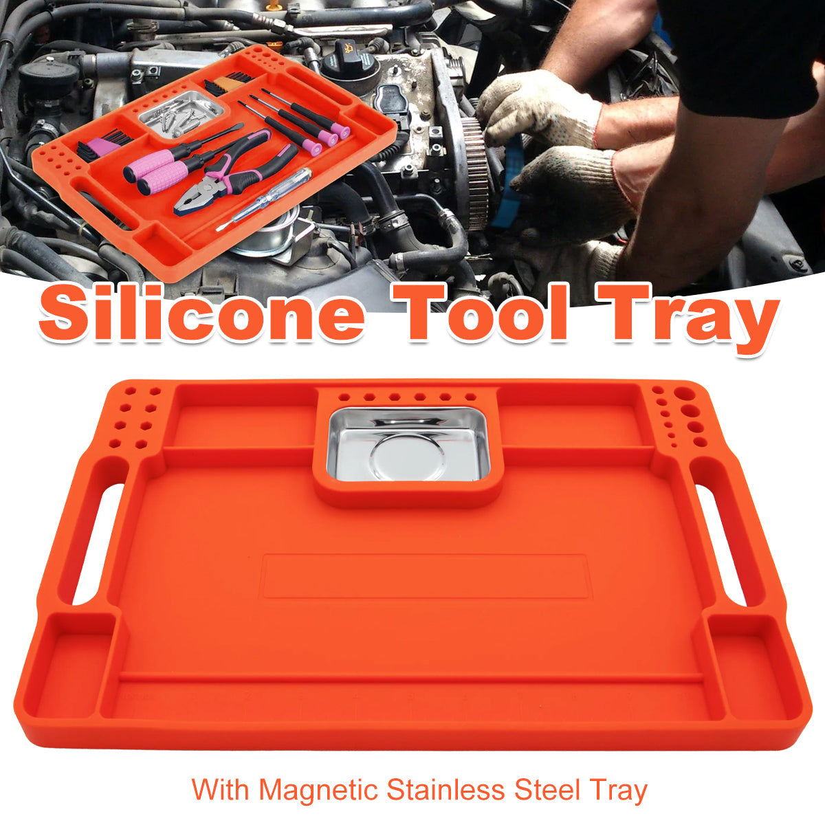 Silicone Tool Tray Silicone Tool Part Tray Organizer Workshop Garage Accessories