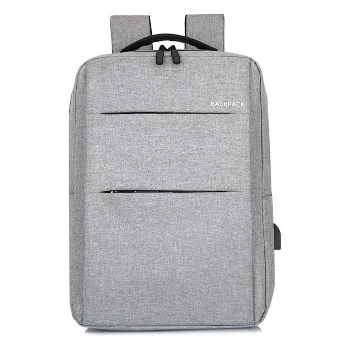 Waterproof Laptop Backpack Bag for Men Women School Travel Business Use - Grey 2 Zipper