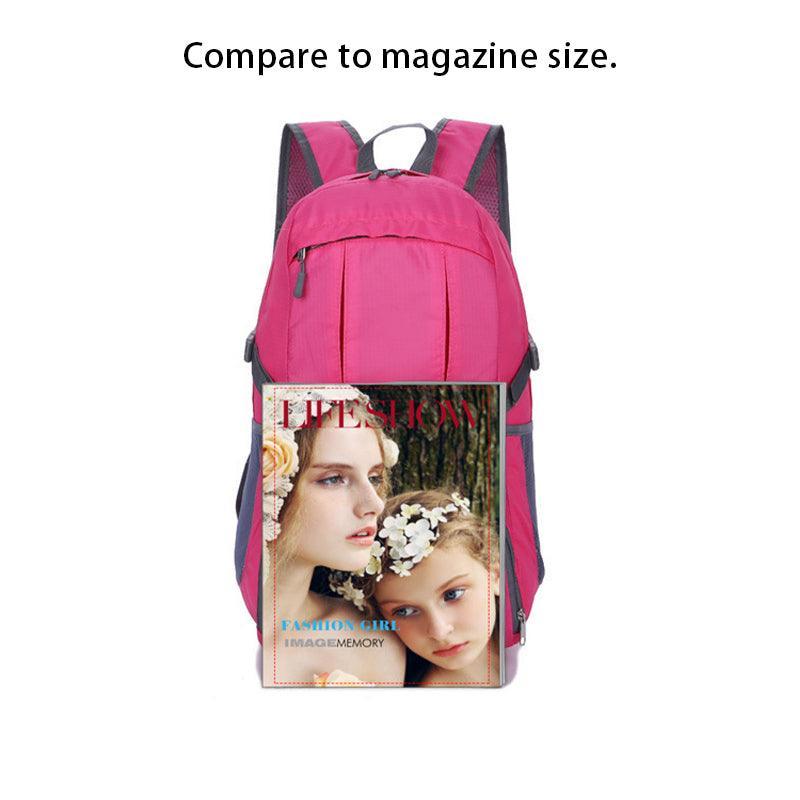 35L Light Foldable Outdoor Sports Backpack Camping Hiking Travel Bag - Black