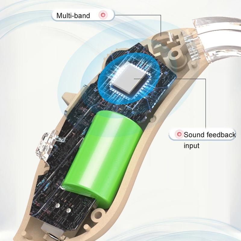 Rechargeable Bluetooth Hearing Aid Amplifier Skin Color