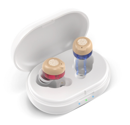 Young Sound Amplifier Compact Hearing Aid - Red Blue