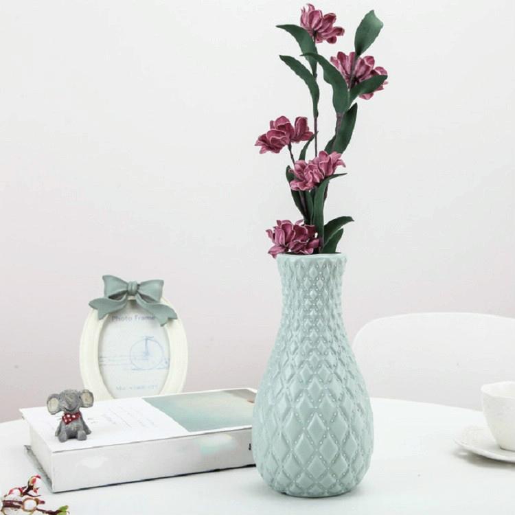 Hydroponic Plastic Vase for Dry and Wet Flower Arrangements - Desktop Furnishings - Milk White