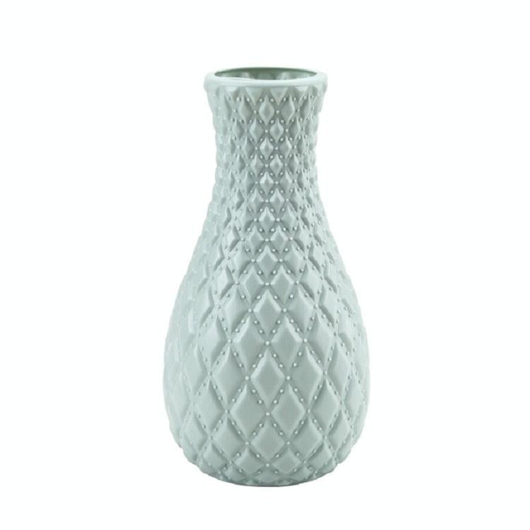 Hydroponic Plastic Vase for Dry and Wet Flower Arrangements - Desktop Furnishings - Milk White
