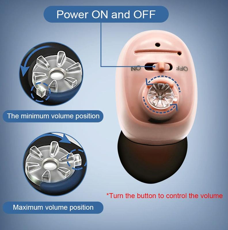 Rechargeable Invisible Cic Hearing Aid Skin Color