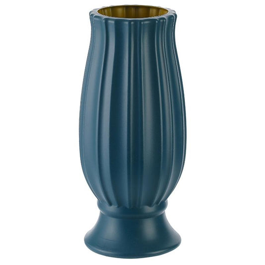 Soft Dried Flower Vase Arrangement for Living Room Decor - Sea Blue