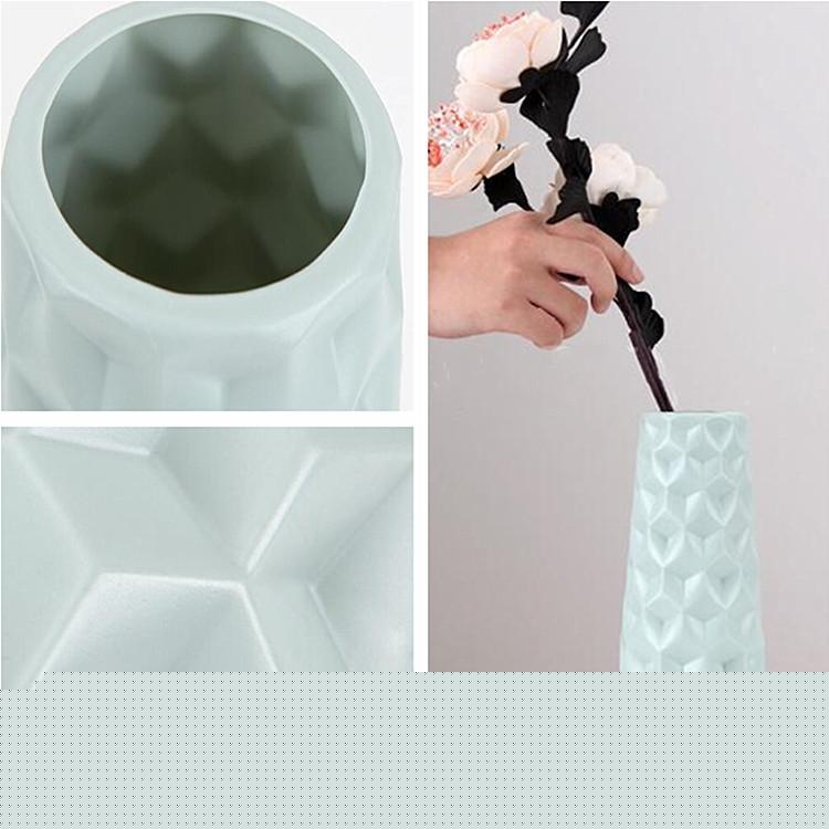 Creative Diamond-shaped Vase for Dry and Wet Flower Arrangements - Pink