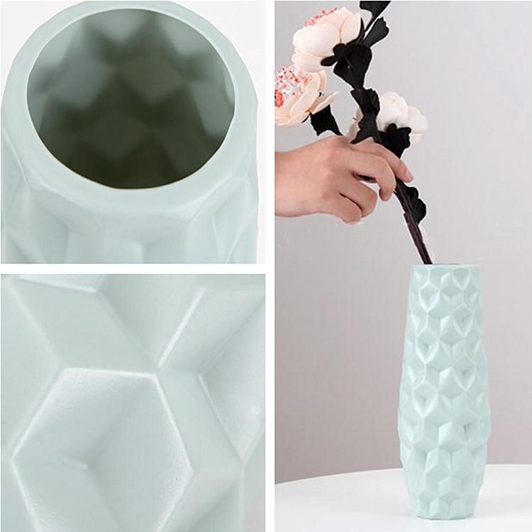 Creative Diamond-shaped Vase for Dry and Wet Flower Arrangements - Pink