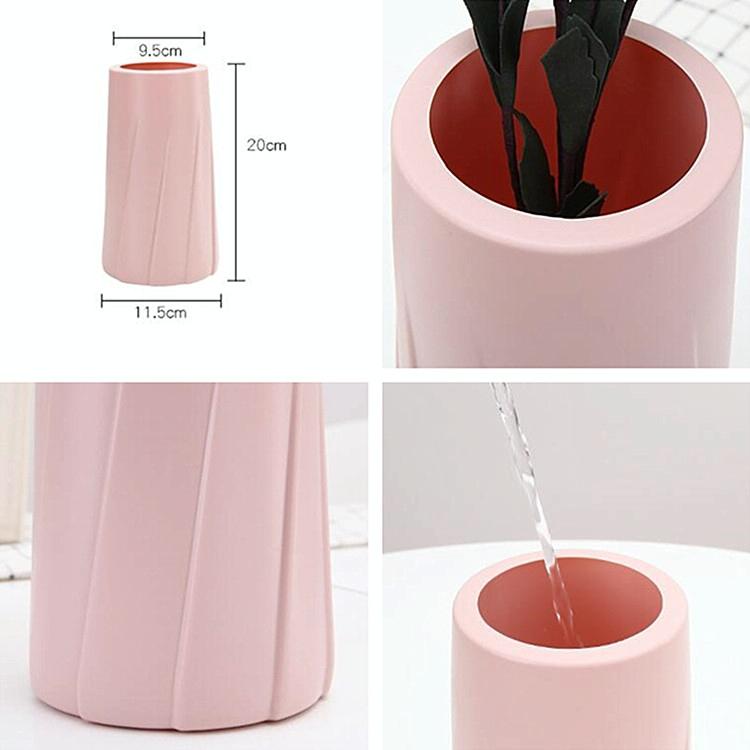 Creative Plastic Vase for Modern Decor - Simple Design - Milk White