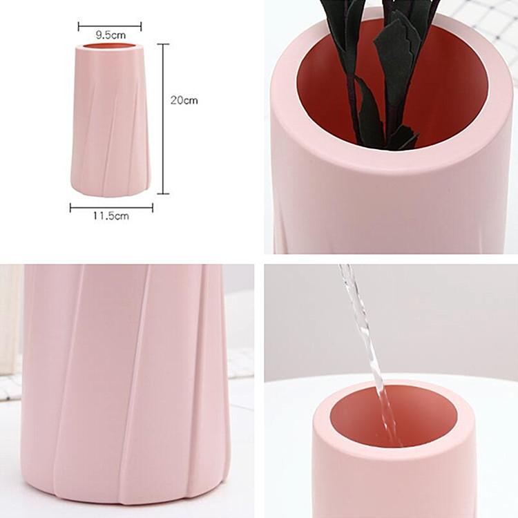 Creative Plastic Vase for Modern Decor - Simple Design - Milk White
