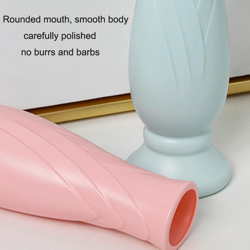 Imitation Porcelain Petal Vase for Drop-proof Home Decor - White