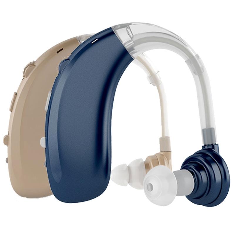 Earhook Hearing Aid With Usb Charging Noise Reduction - Black